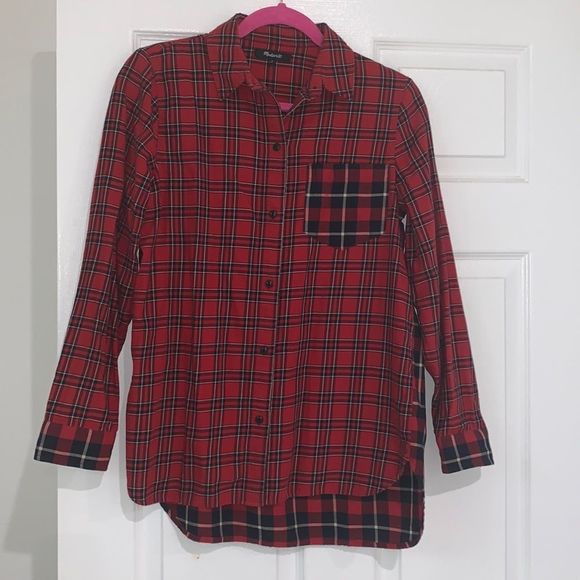 Madewell Tops - Madewell 100% cotton plaid shirt